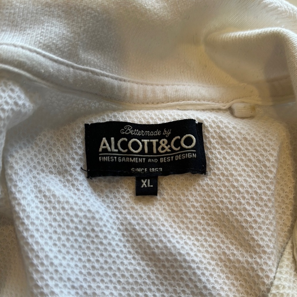 Alcott & Co White Mesh Top